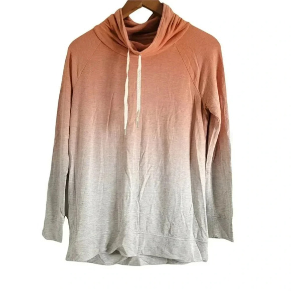 Lou & Grey  Softblend Cowl Neck Pull Over Sweater Size S orange & beige  Womens - Picture 1 of 10